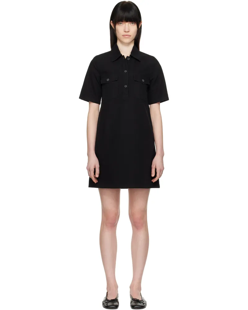 A.P.C. Black Selia Minidress Lzz