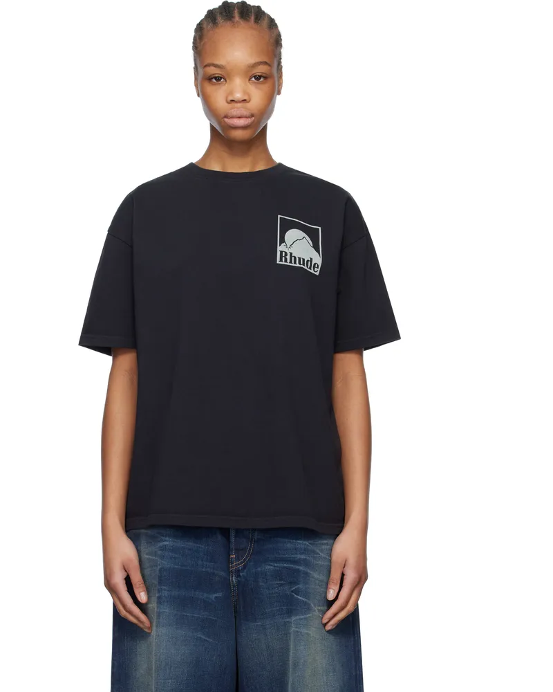RHUDE Black Moonlight Badge T-shirt 2306