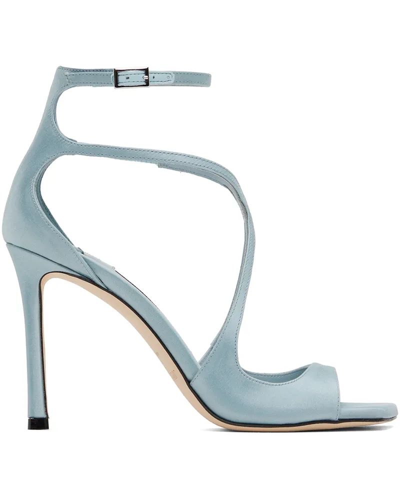 Jimmy Choo SSENSE Exclusive Blue Azia 95 Heeled Sandals Ice