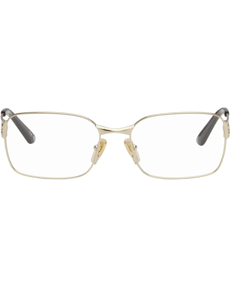Balenciaga Gold Mercury Metal Glasses 003
