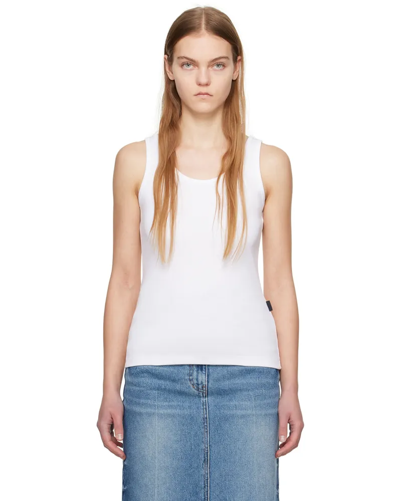 JUUN.J White Scoop Tank Top 1
