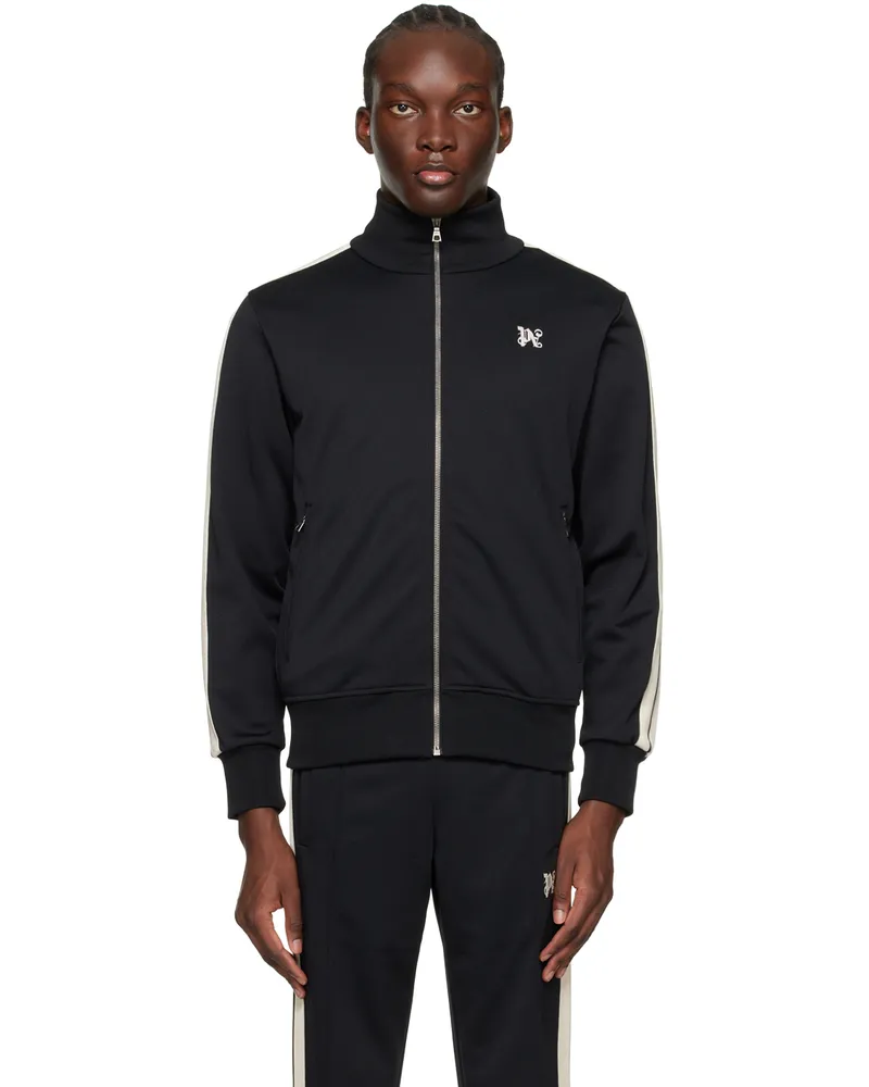 Palm Angels Black Monogram Track Jacket Black