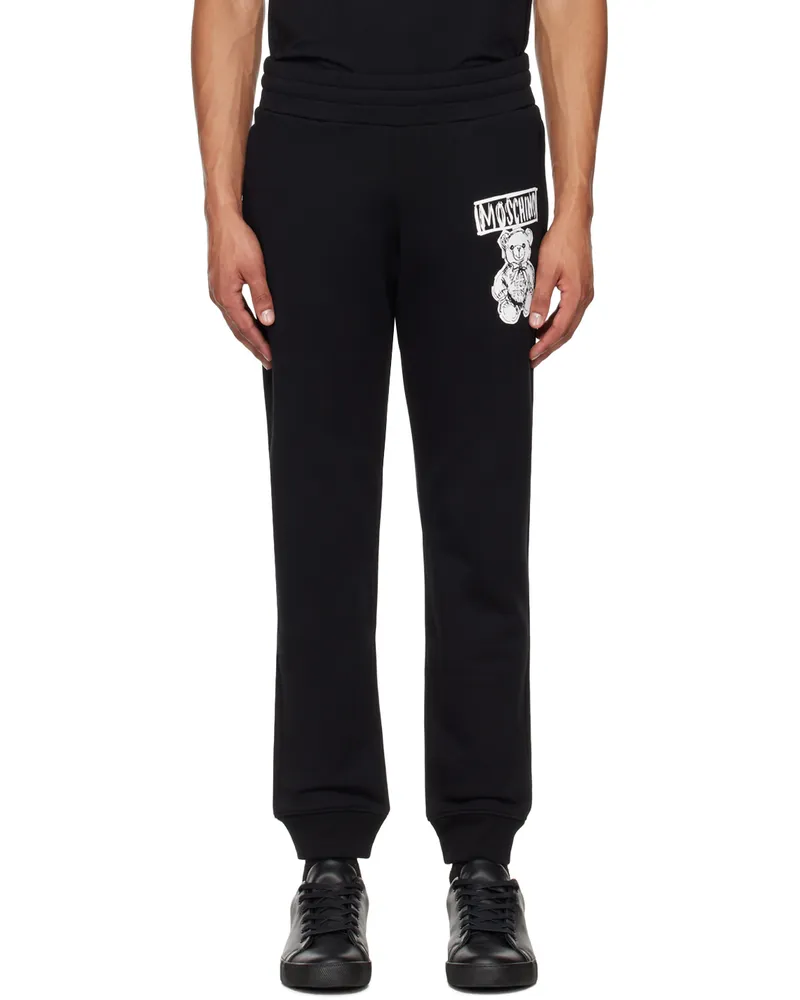Moschino Black Teddy Bear Sweatpants Multi