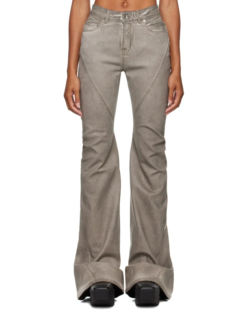 DRKSHDW by Rick Owens Gray Porterville Bias Bootcut Jeans 34