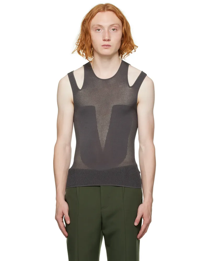Dion Lee Gray Bodywear Tank Top Pewter