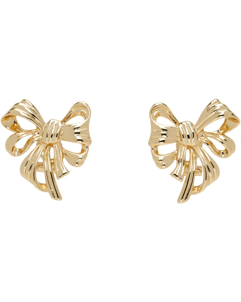 Anine Bing Gold Bow Earrings Gold