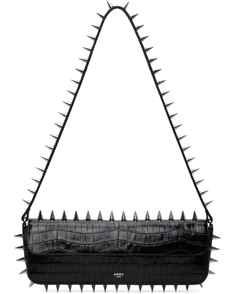 ABRA Black Spike Baguette Bag Black