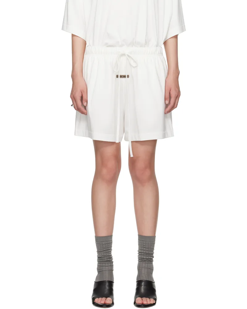 Fear of God White Soccer Shorts Cloud