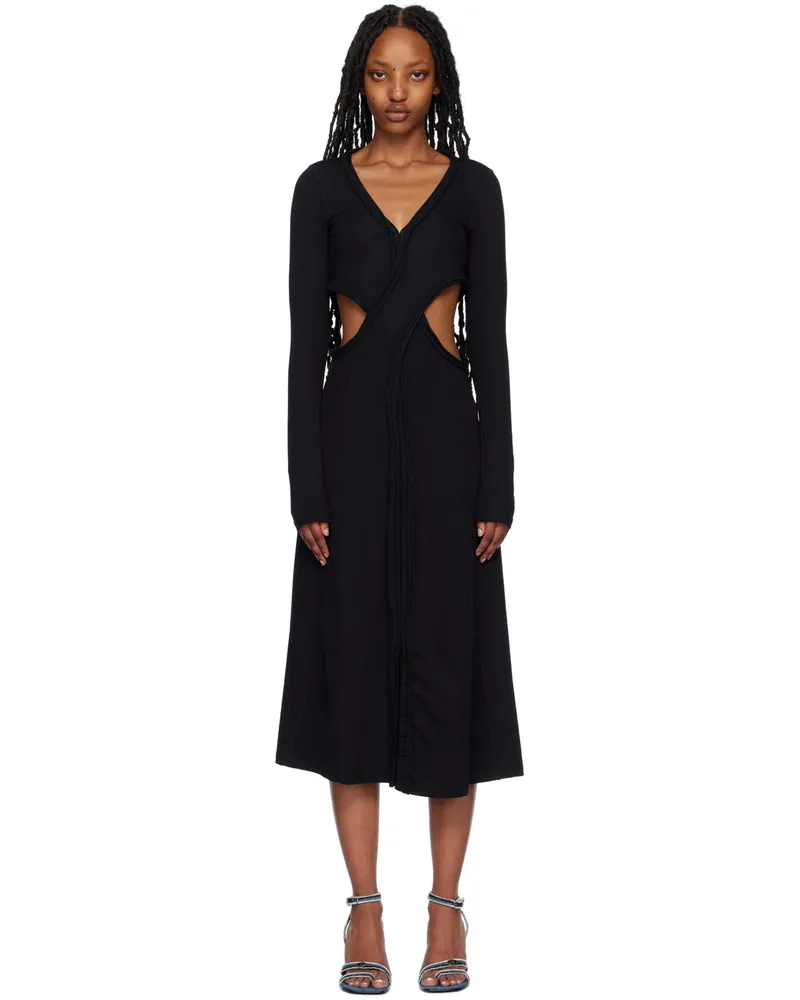 Diesel Black D-Hilly Midi Dress 900a