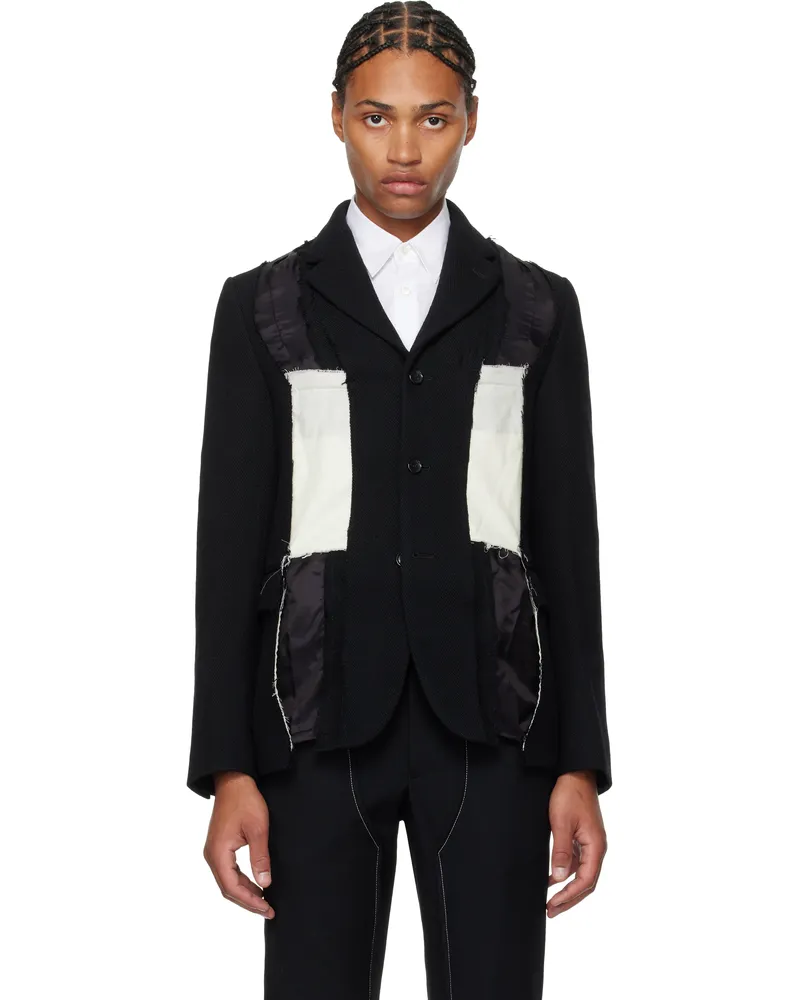 Comme des Garçons Black Herringbone Blazer 1