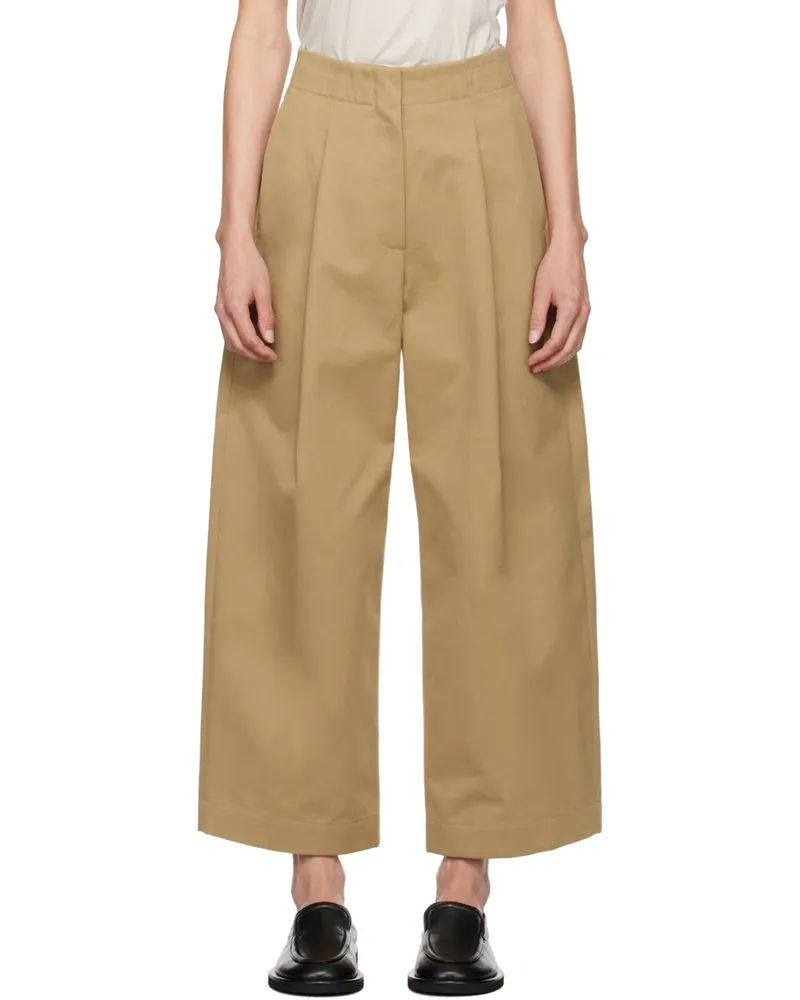 Studio Nicholson Tan Dordoni Volume Trousers Tan