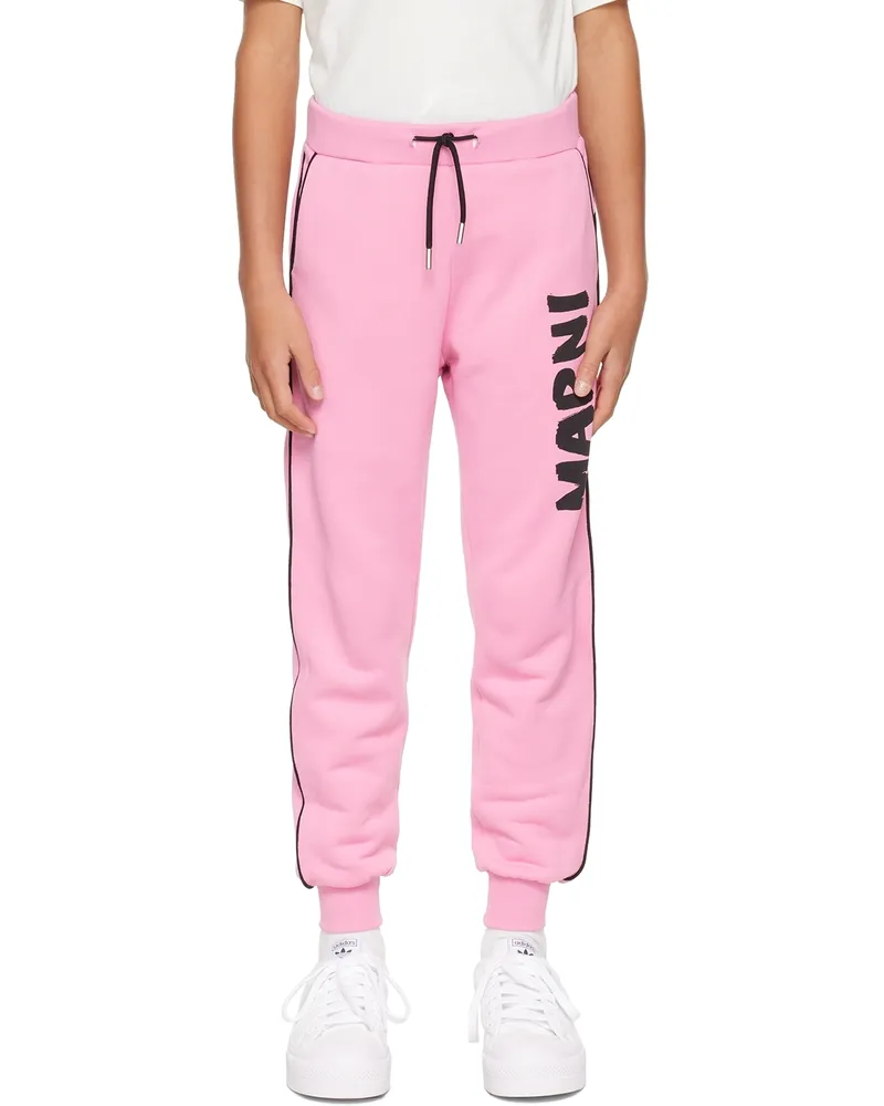 Marni Kids Pink Logo Lounge Pants 0m329