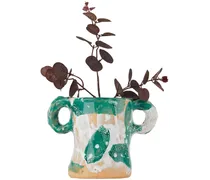 Green & White Ceramic Studio 01 Vase