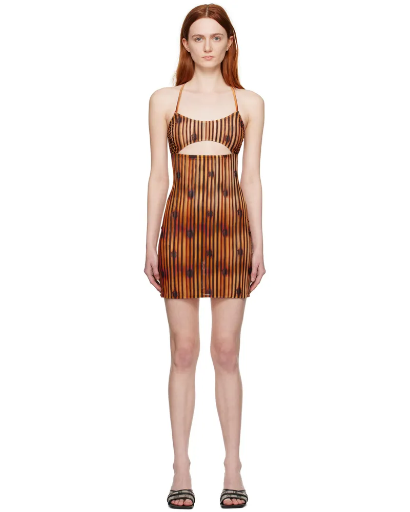 MISBHV Orange Grunge Minidress Mlc