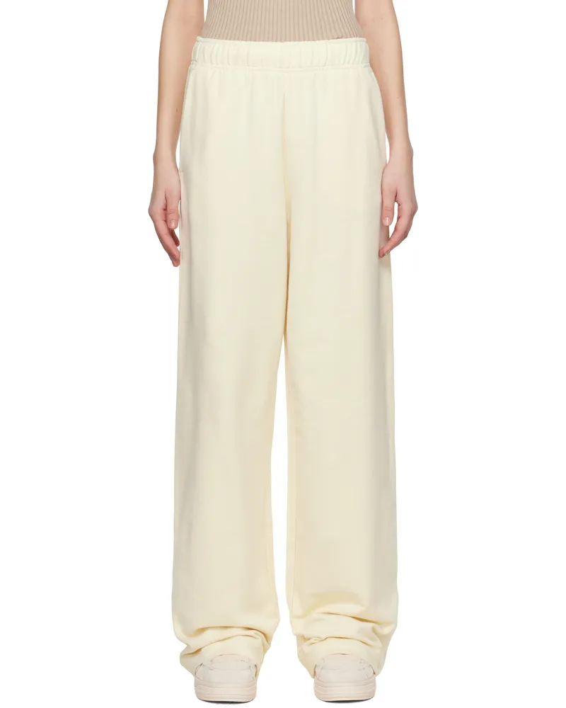 Moncler Off-White Wide Leg Cotton Sweatpants 050
