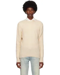 LARDINI Beige Crewneck Sweater 100be