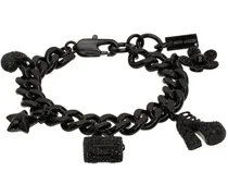 Black 'The Pave Mini Icon Charm' Bracelet