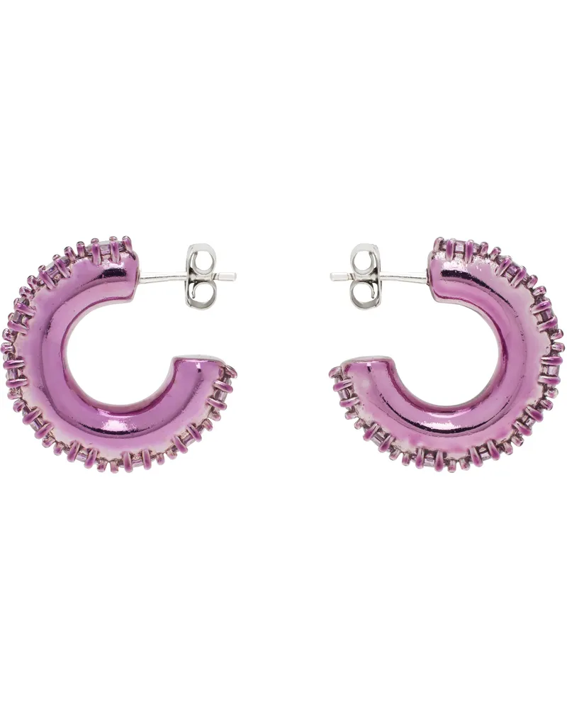 Justine Clenquet Purple Nina Medium Earrings Purple