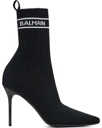 Balmain Black Skye Knit Boots 0pa