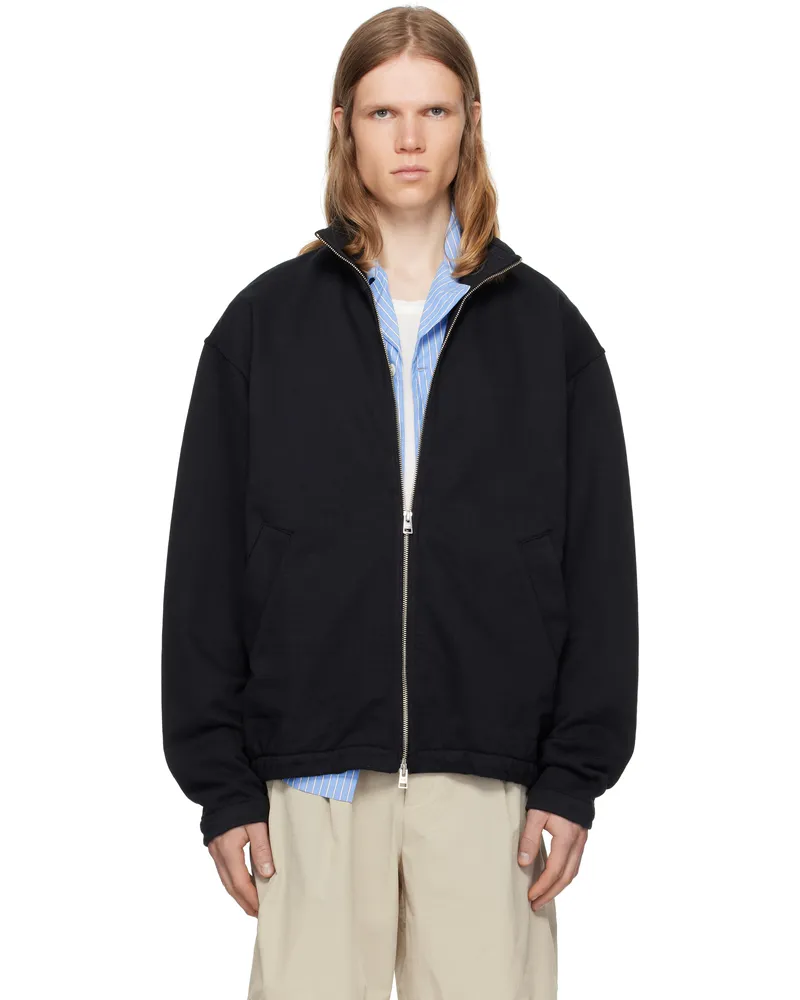 Norse Projects Black Bjorn Organic Loopback Track Jacket Black9999