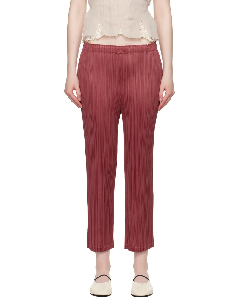 Issey Miyake Burgundy Monthly Colors May Trousers 40