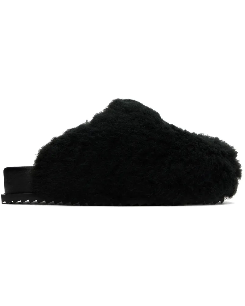 YUME YUME Black Truck Slide Slip-On Loafers Furry