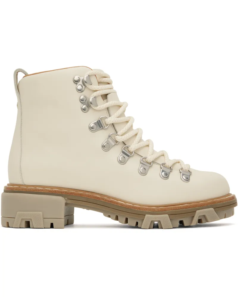 Rag & Bone Off-White Shiloh Hiker Ankle Boots Cream