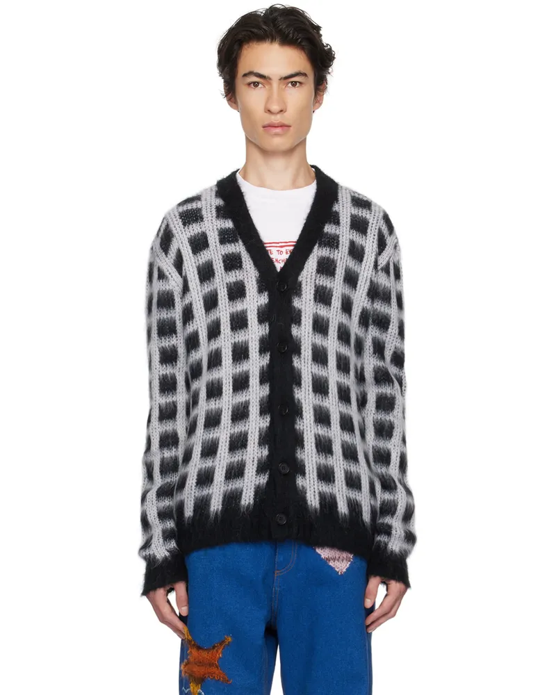 Marni Black Check Cardigan Chn99