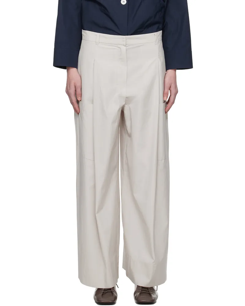 Max Mara Gray Glicine Trousers 002