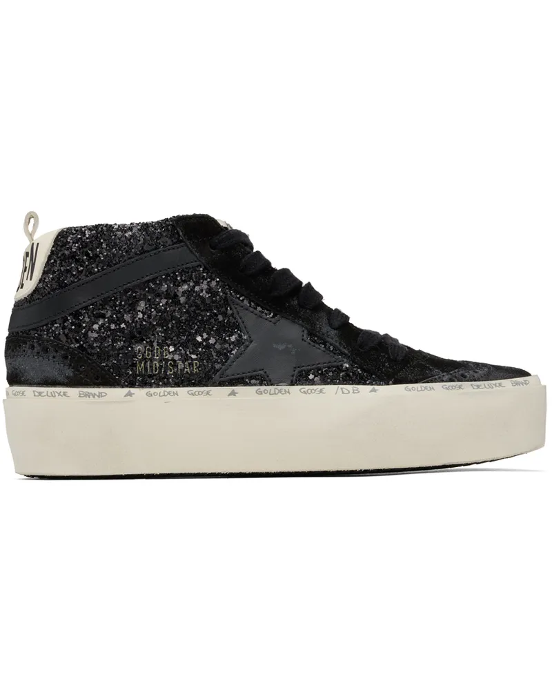 Golden Goose Black Mid Star Sneakers Black