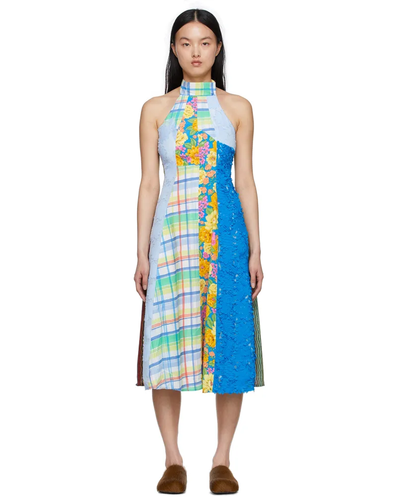 Andersson Bell Multicolor Sasha Midi Dress Blue