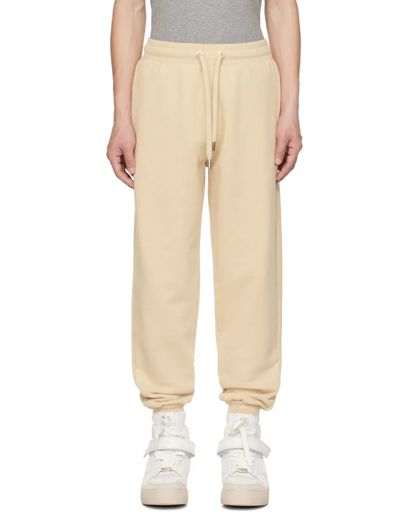 AMI Paris Beige Ami de Cœur Sweatpants Vanilla