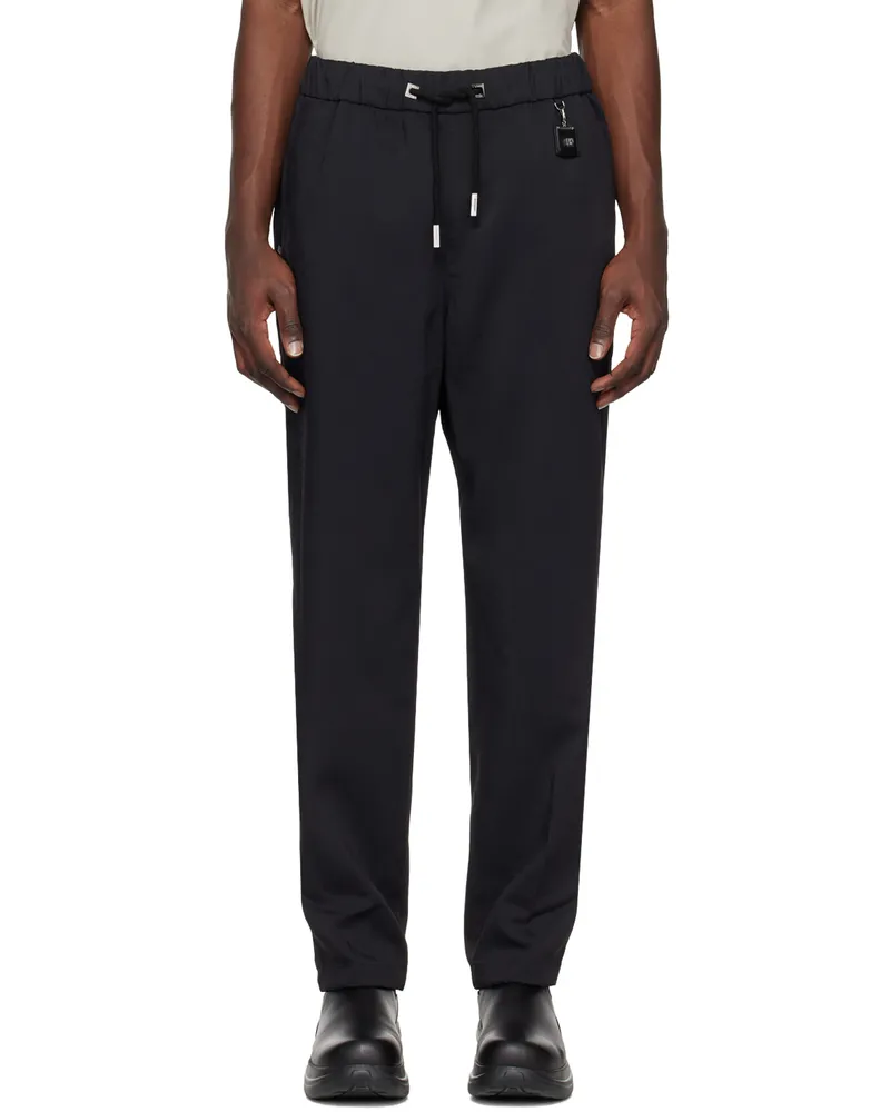 Wooyoungmi Black Drawstring Trousers Black