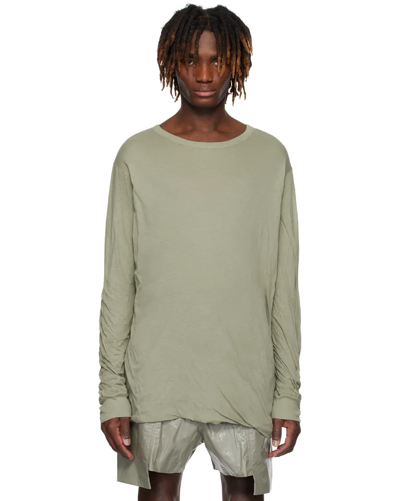 Rick Owens Green Hollywood Jumbo Double LS T-shirt 15