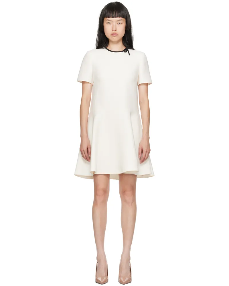 Valentino Garavani Off-White Bow Minidress 0an