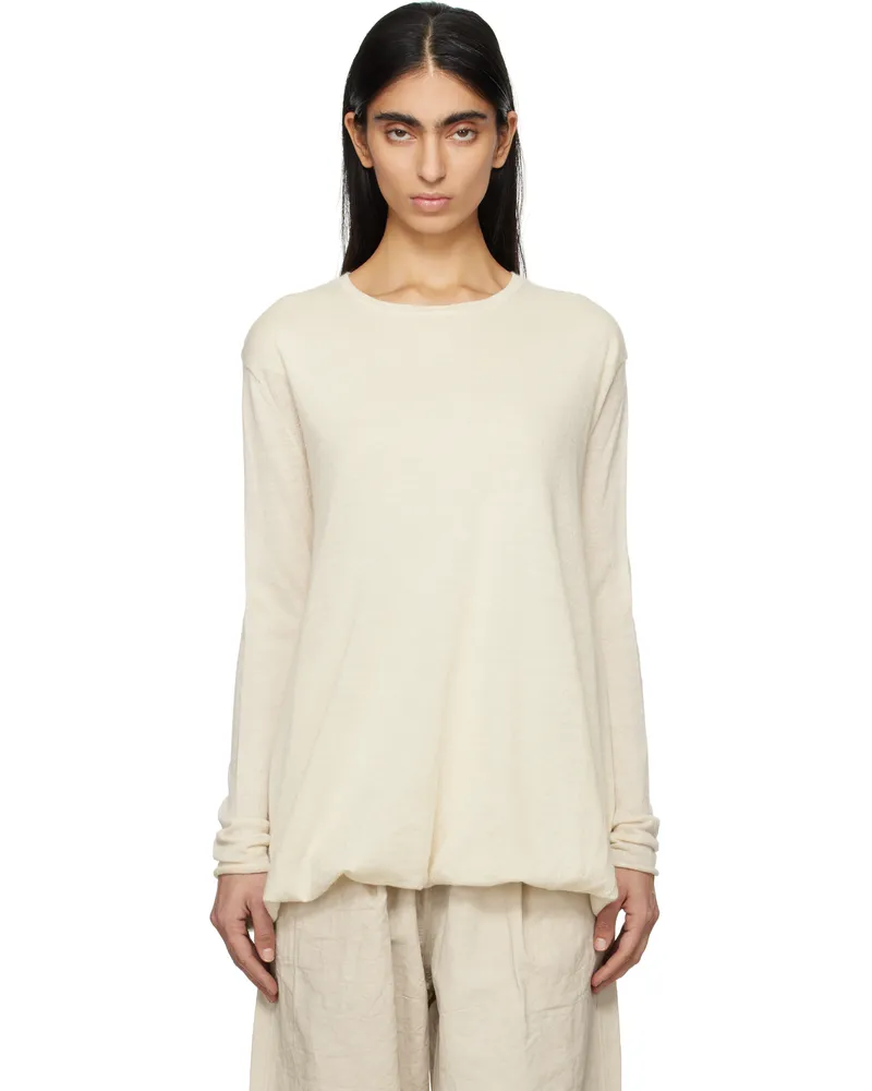 Lauren Manoogian Off-White Balloon Pullover I03