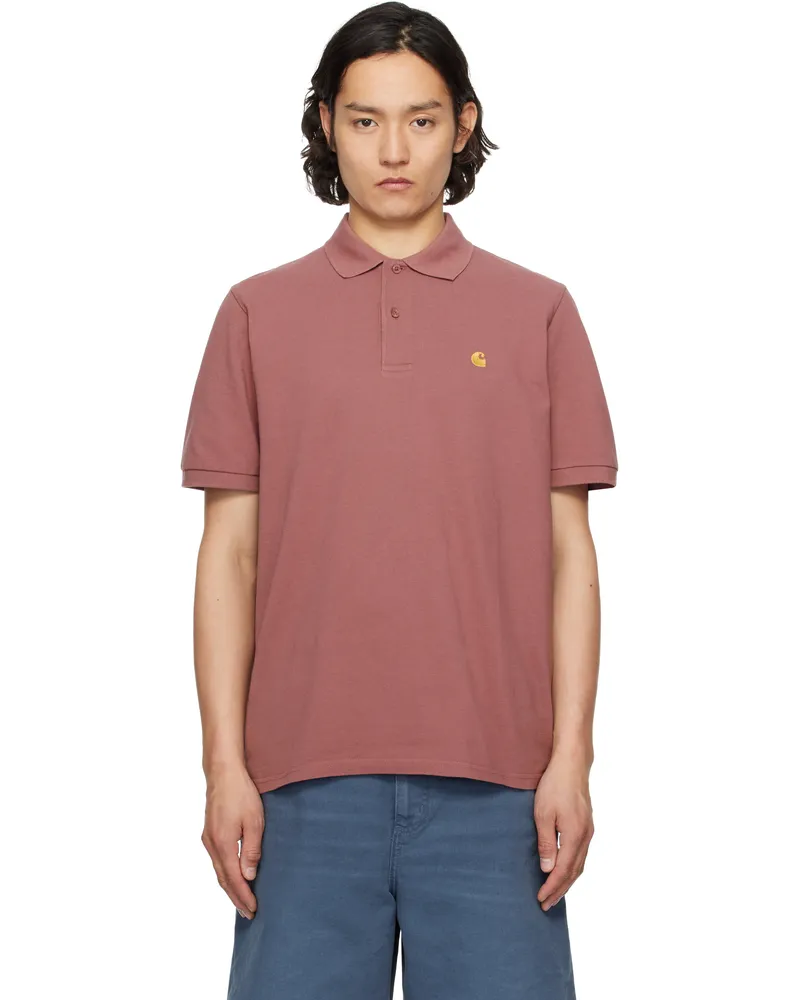 Carhartt WIP Pink Chase Pique Polo 2q7xx
