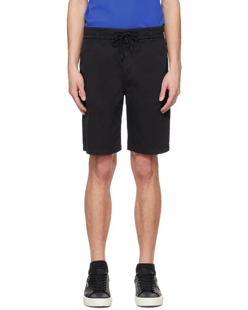 HUGO BOSS Black Drawstring Shorts 001-black