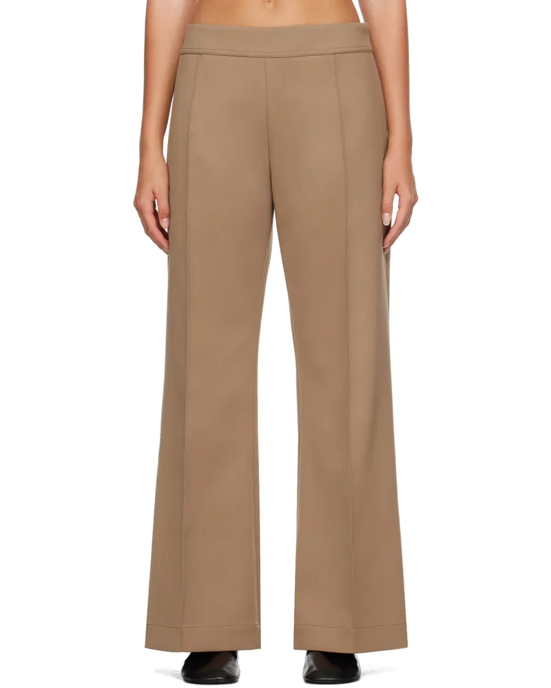 Studio Nicholson Tan Acapulco Trousers Nutmeg