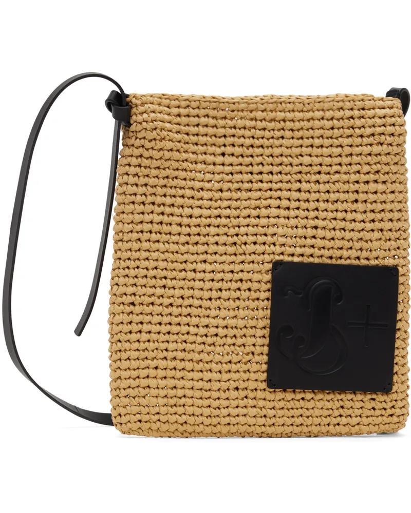 Jil Sander Beige Crochet Crossbody Bag 280