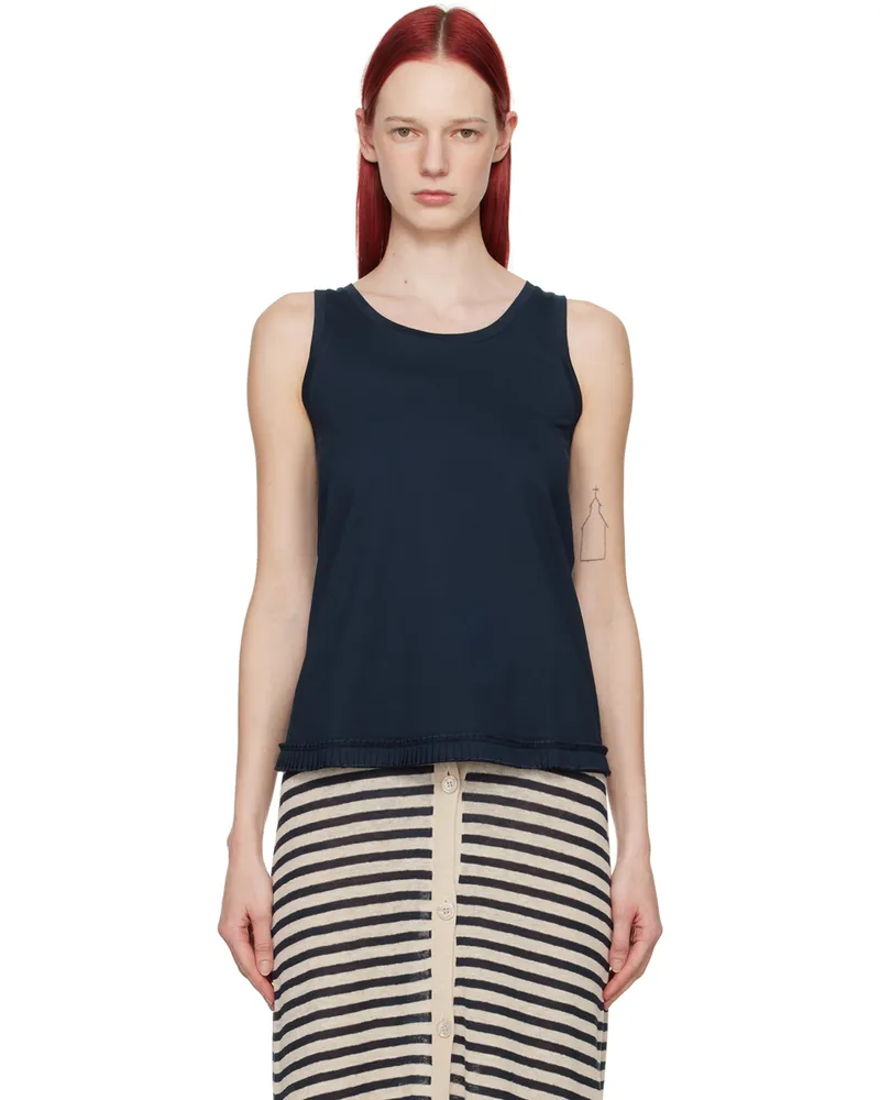 Max Mara Navy Racer Tank Top 1
