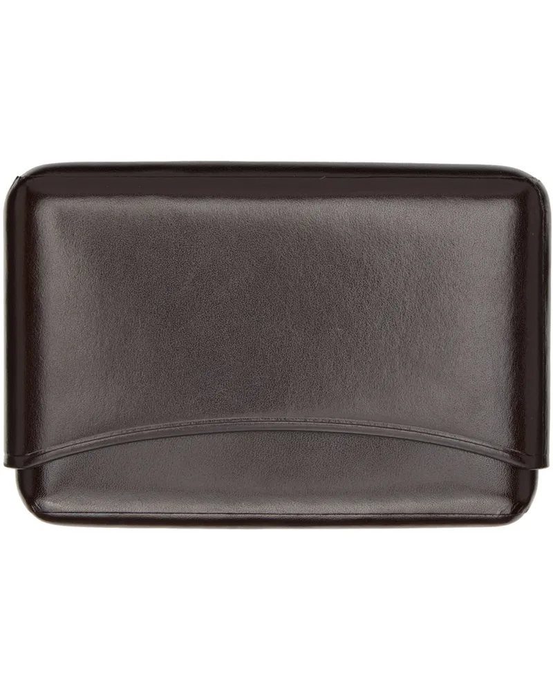 Christophe Lemaire Brown Molded Card Holder Br503