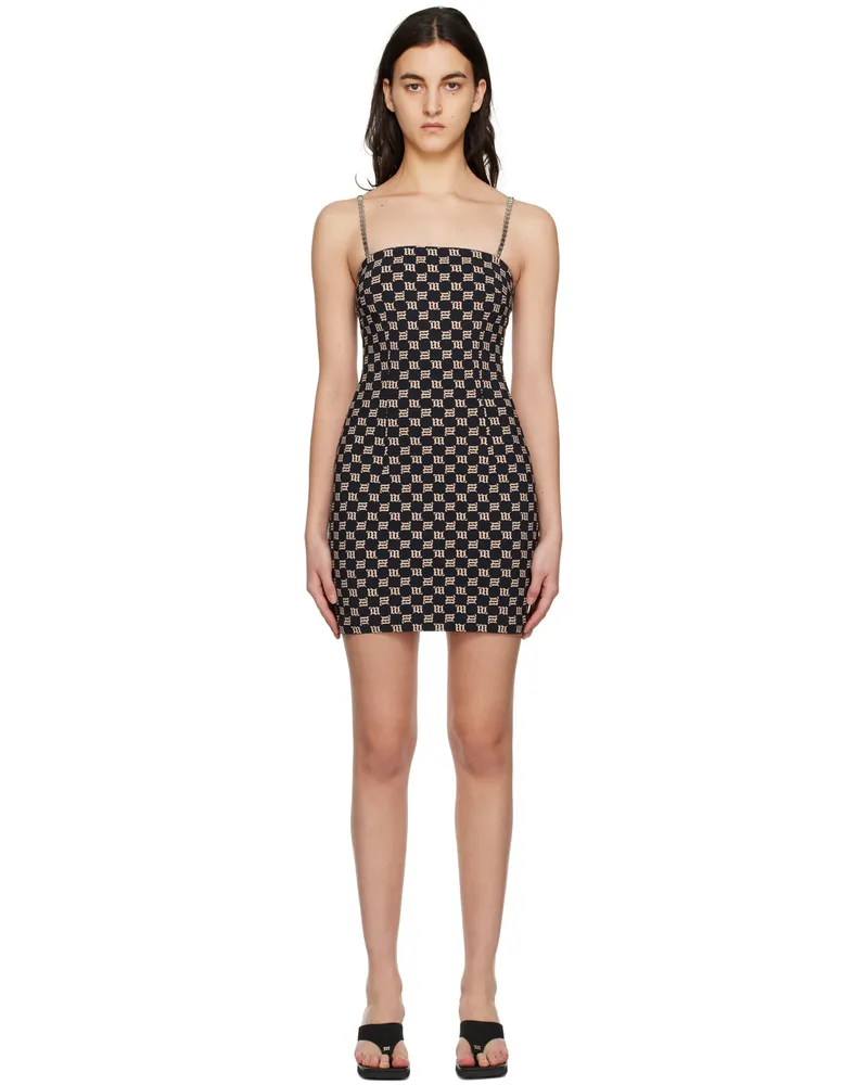 MISBHV Black Monogram Minidress Black
