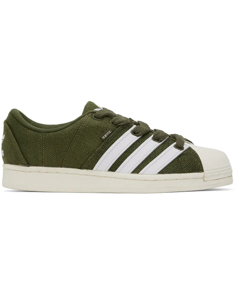 adidas Khaki Superstar Supermodified Sneakers Olive