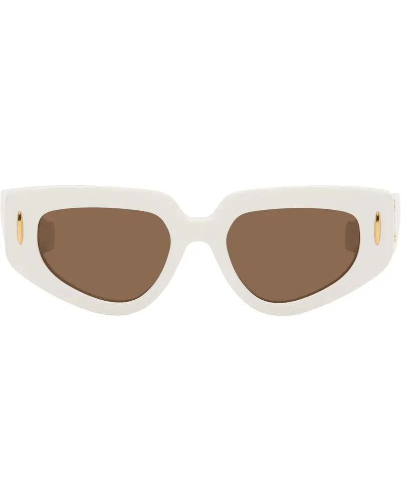 Loewe White Small Butterfly Screen Sunglasses Ivory