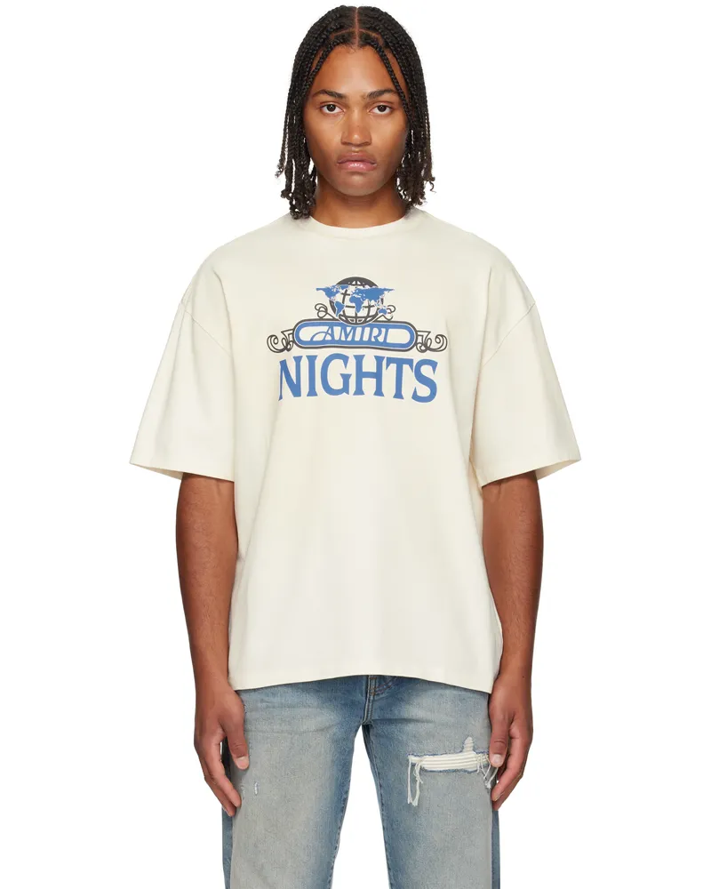 Amiri Off-White 'AMIRI Nights' Oversized T-shirt Ivory