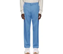 Blue Straight Trousers