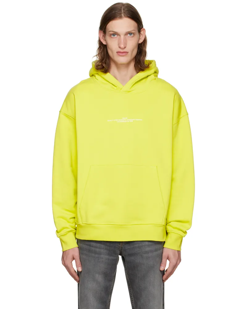 Frame Denim Yellow Printed Hoodie Flash