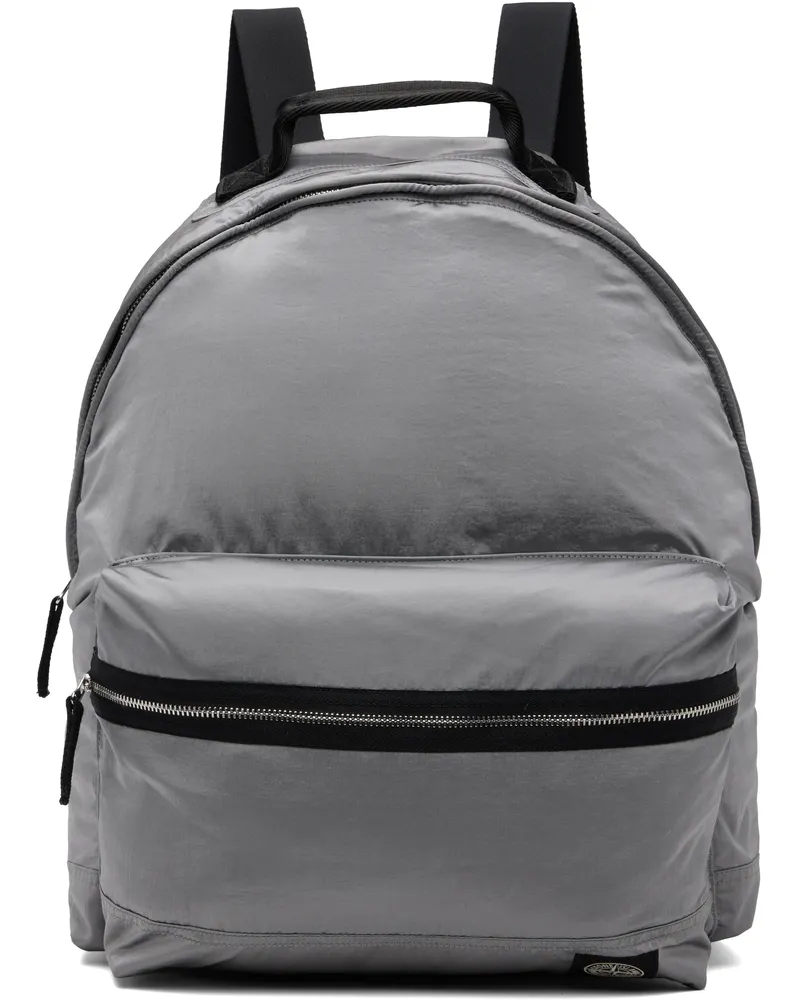 Stone Island Gray 9200014 Coated Nylon Metal ECONYL Backpack V0061