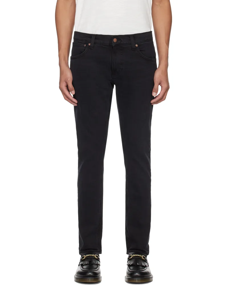 Nudie Jeans Black Tight Terry Jeans Soft